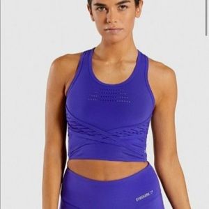 GymShark Indigo Pro Perform Crop Tank